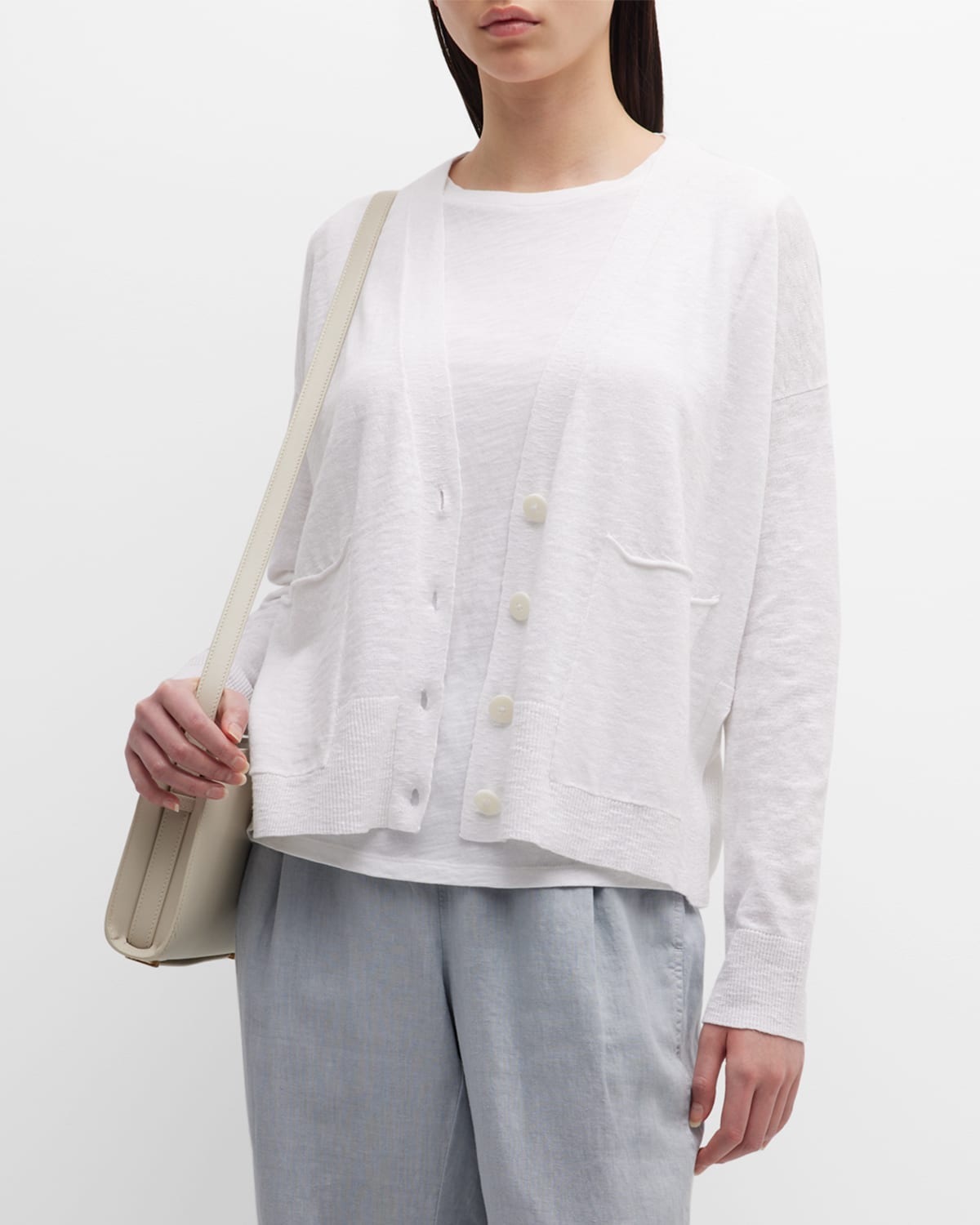 Elise Button Down Cardigan - Peach main image 0
