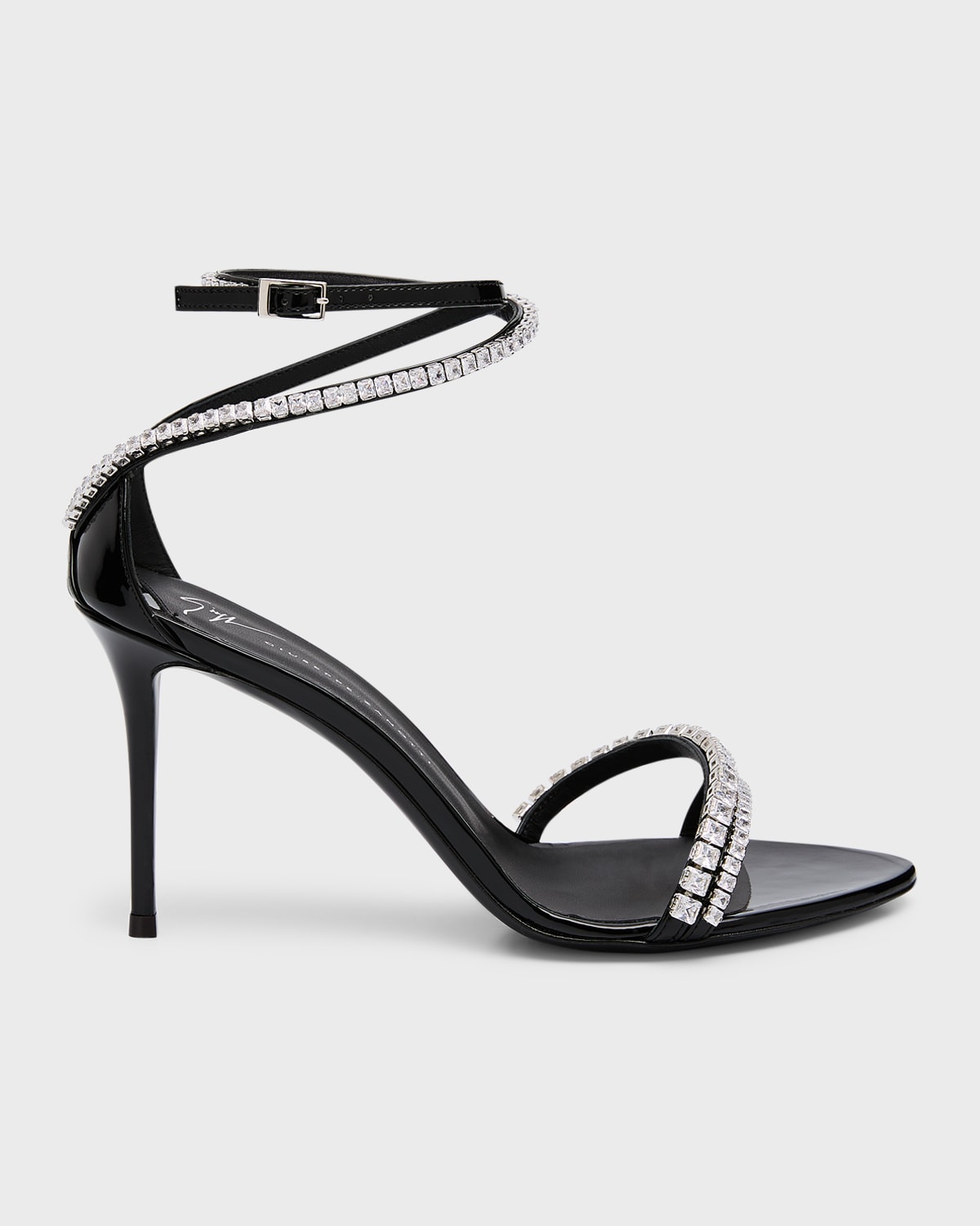 Aquazzura Tequila Crystal Ankle-Strap Cocktail Sandals | Neiman Marcus