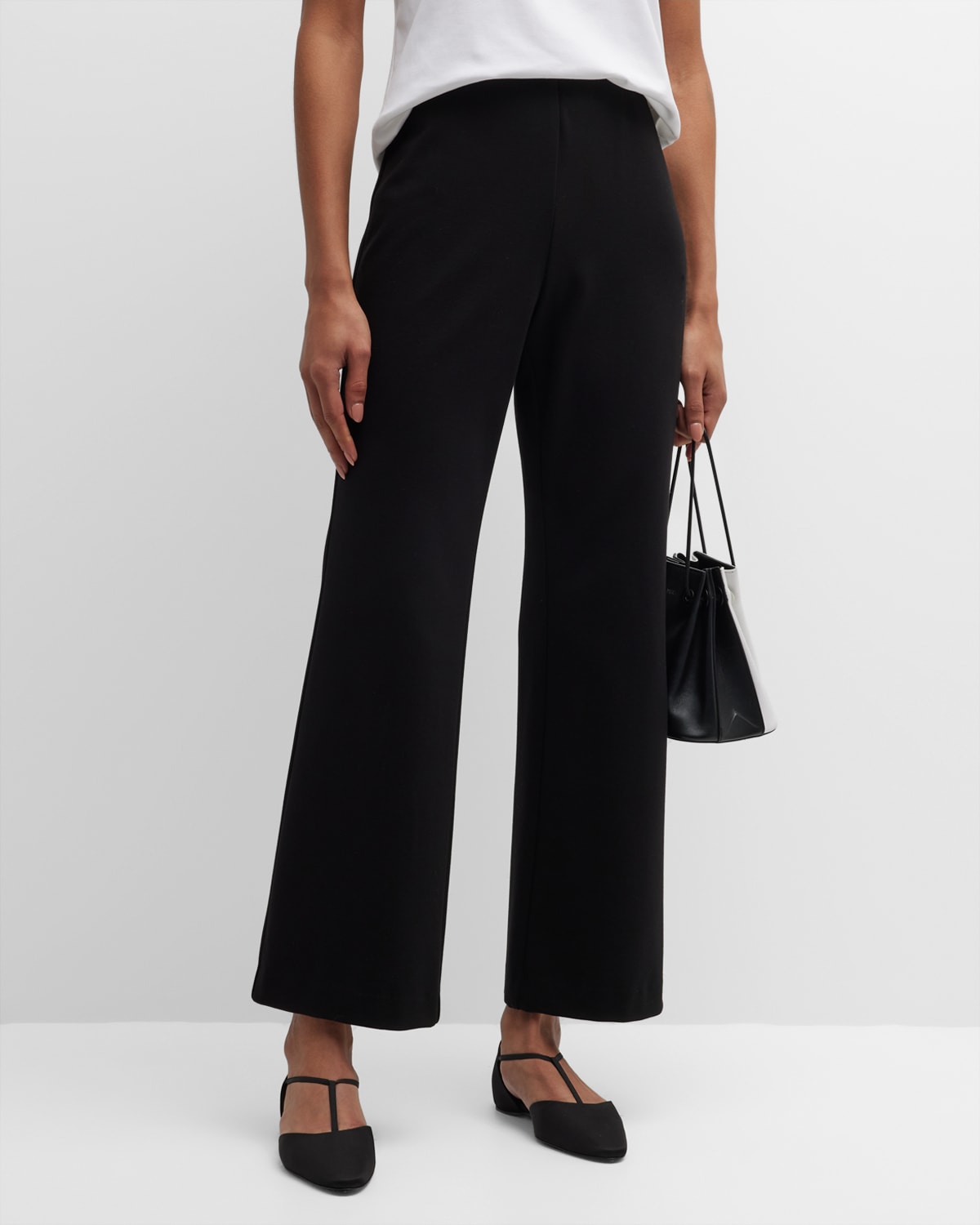 Lafayette 148 New York Manhattan Cropped Flare Pants | Neiman Marcus