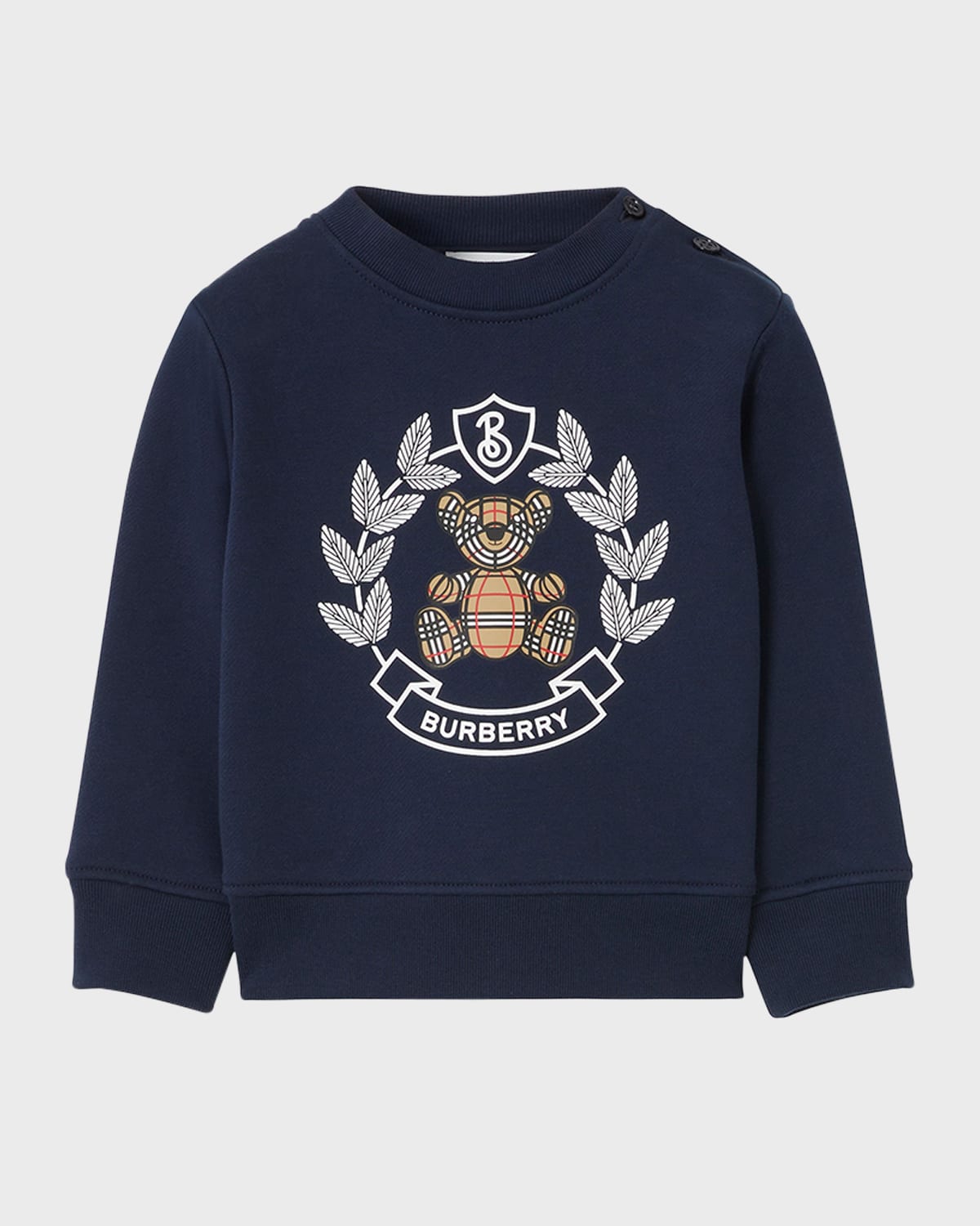 Burberry Kid's Bear & Oak Leaf Crest Graphic Sweatshirt, Size 4-14 ...