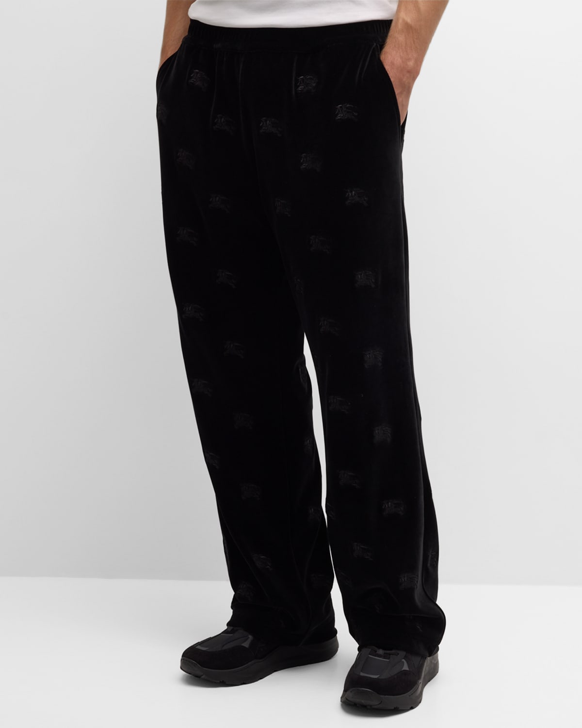 Burberry Men Embroidered Polyester Blend Pant
