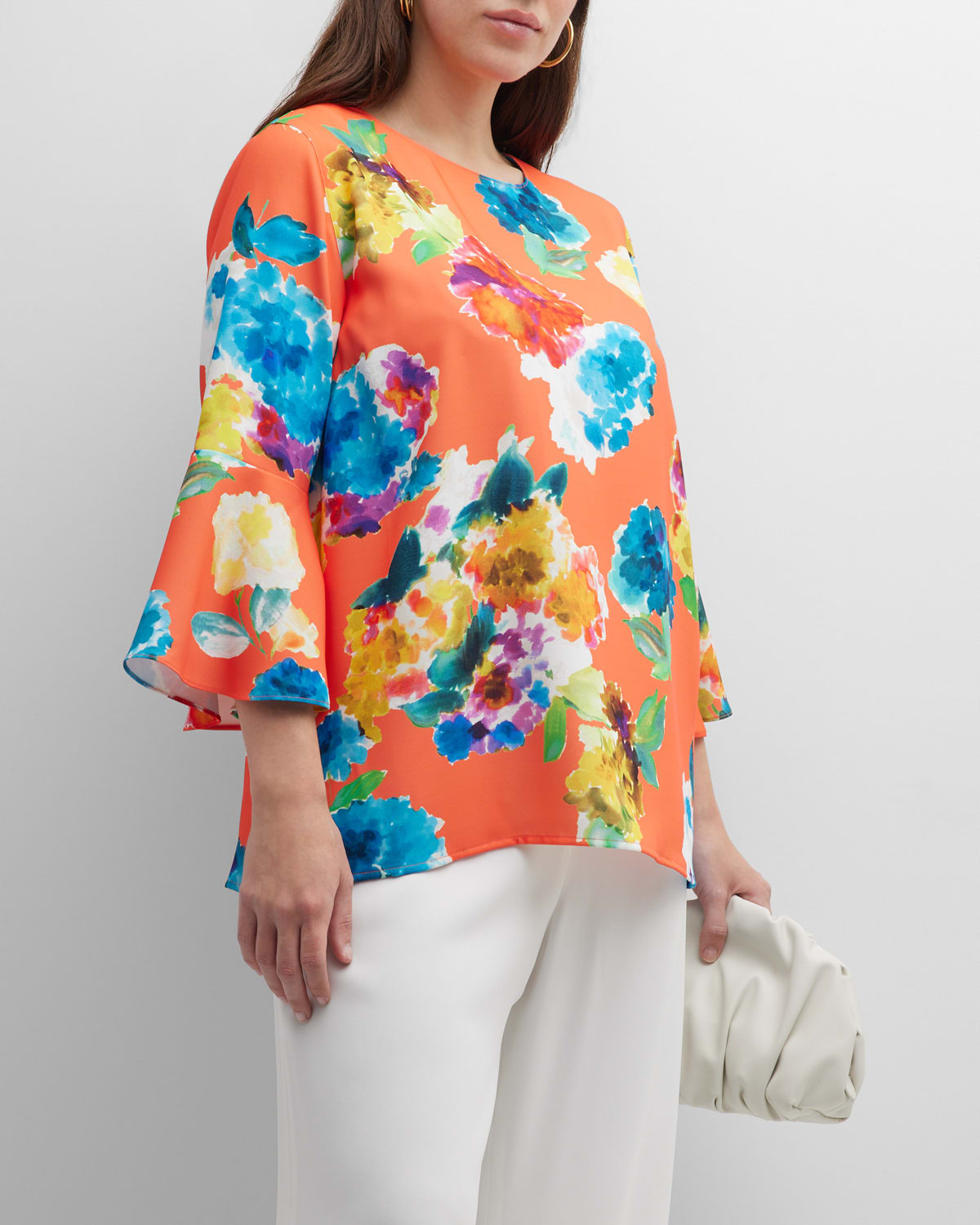 Caroline Rose Plus Plus Size Bella Summer Social Floral Midi Dress