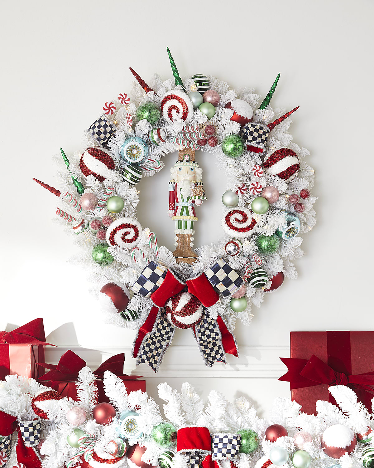 MacKenzie-Childs Holiday Sweets Illuminated Christmas Swag | Neiman Marcus