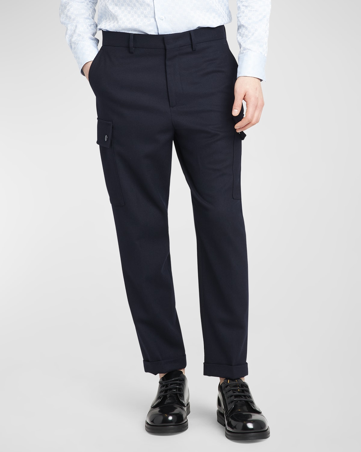 Simone Rocha Men's Wide-Leg Wool Pants | Neiman Marcus