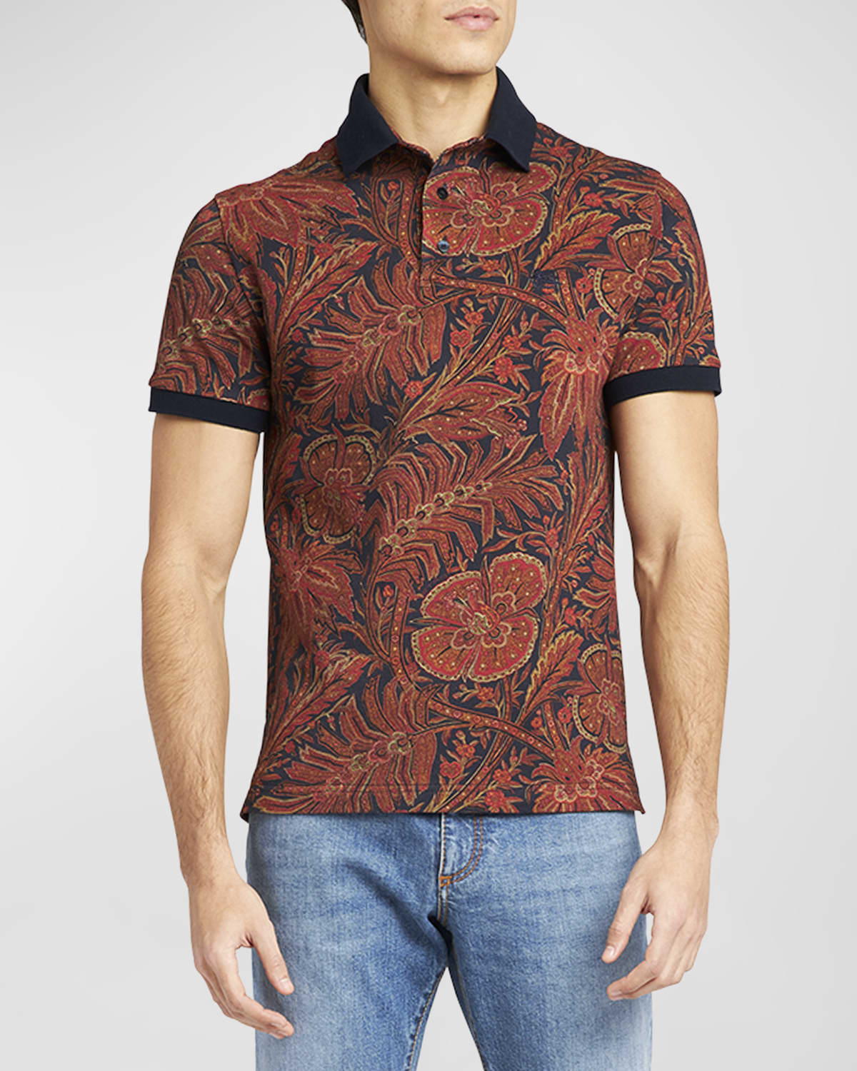 Etro Men's Jungle-Print Shirt | Neiman Marcus