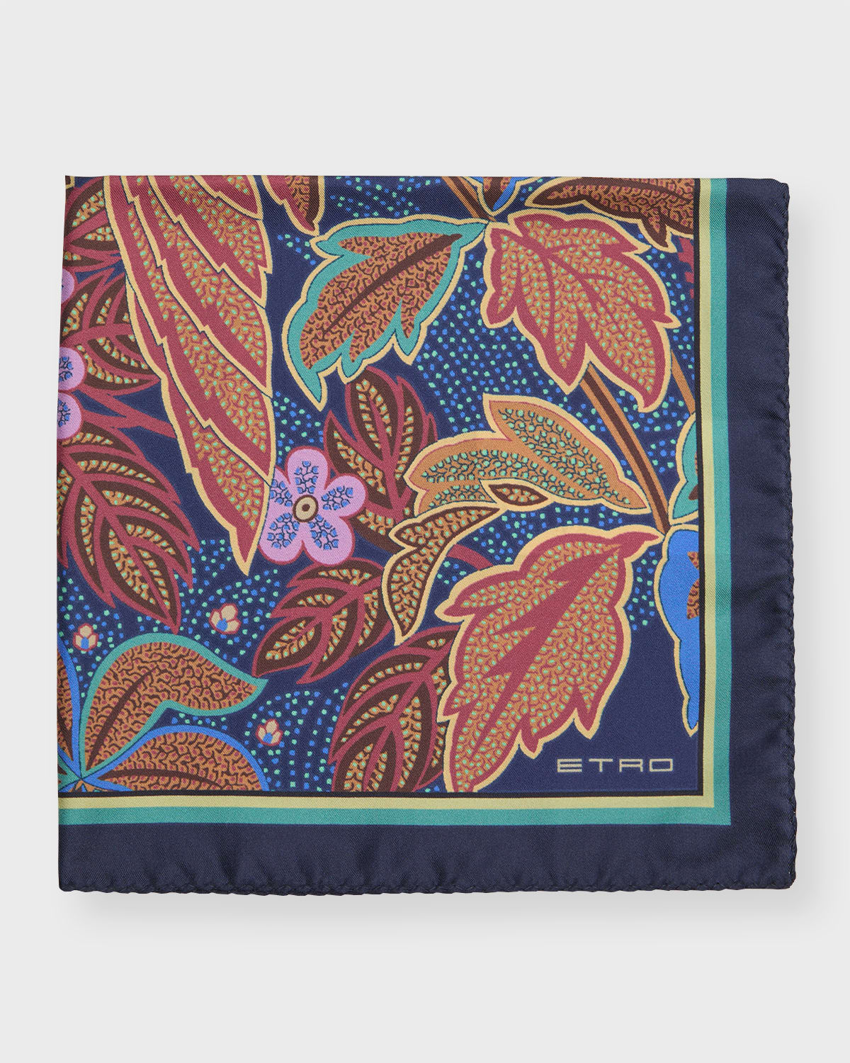 Etro Men's Silk Floral Chintz Pocket Square Neiman Marcus
