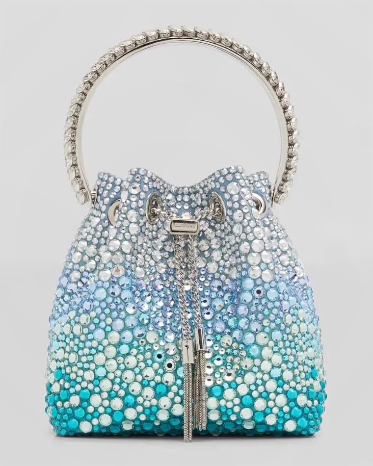 Jimmy Choo Purple Bon Bon Micro Crystals Bucket