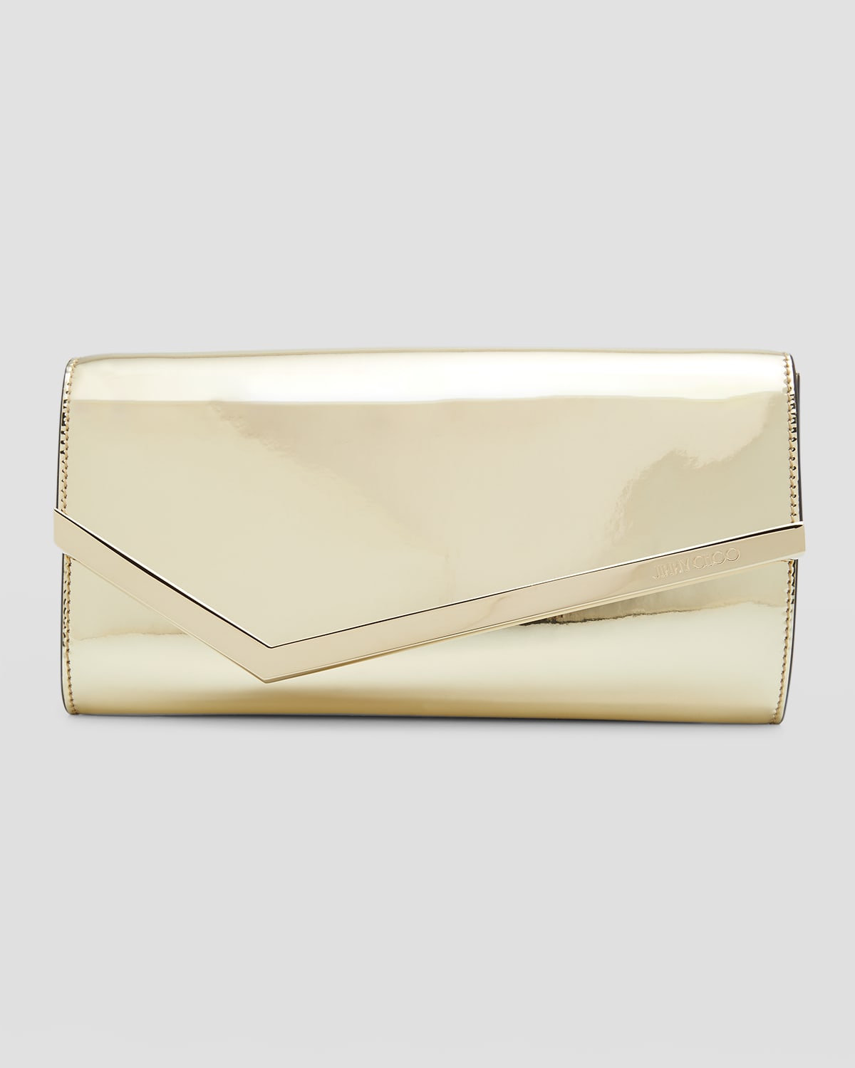 Emmie Metallic Leather Clutch Bag