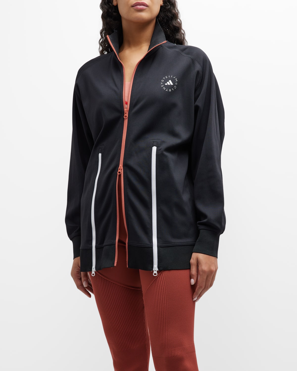 Amiri Check Logo-Print Hybrid Track Jacket | Neiman Marcus