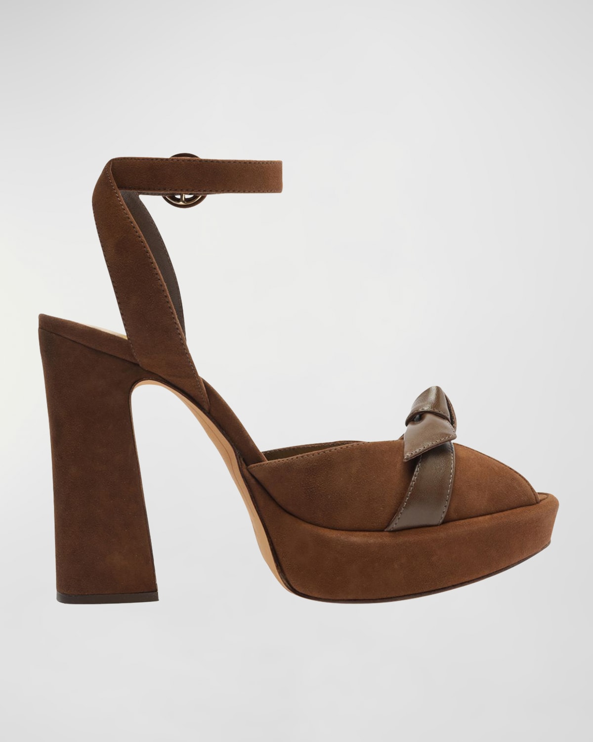 Alexandre Birman Pepitta Bow Ankle-Strap Platform Sandals | Neiman Marcus