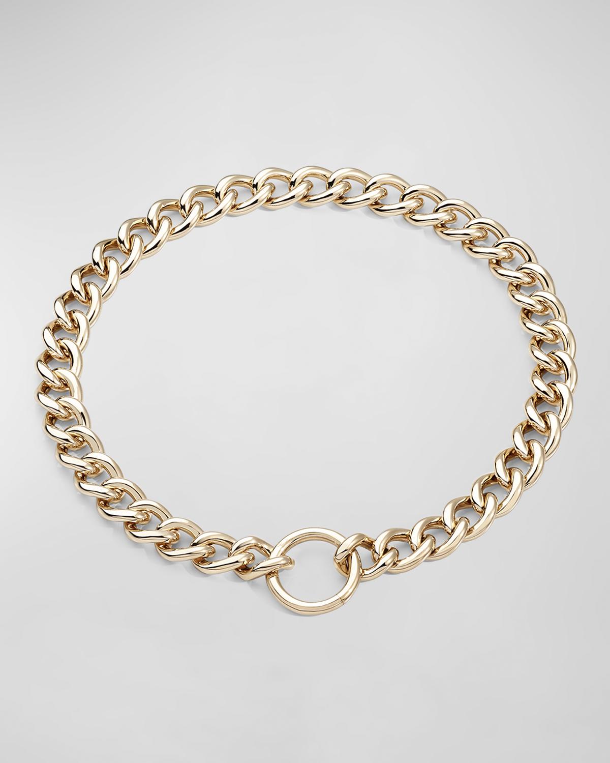 18K Rose Gold Catene Heavy Chain Necklace with Loop, image 3 of 5