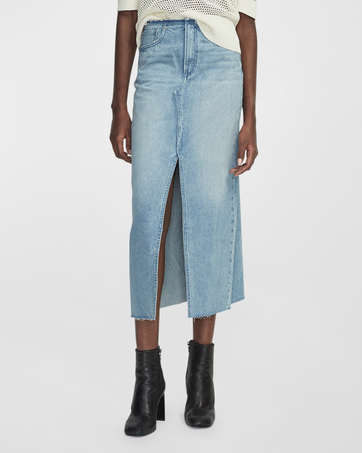 PISTOLA Alice Denim Maxi Skirt | Neiman Marcus