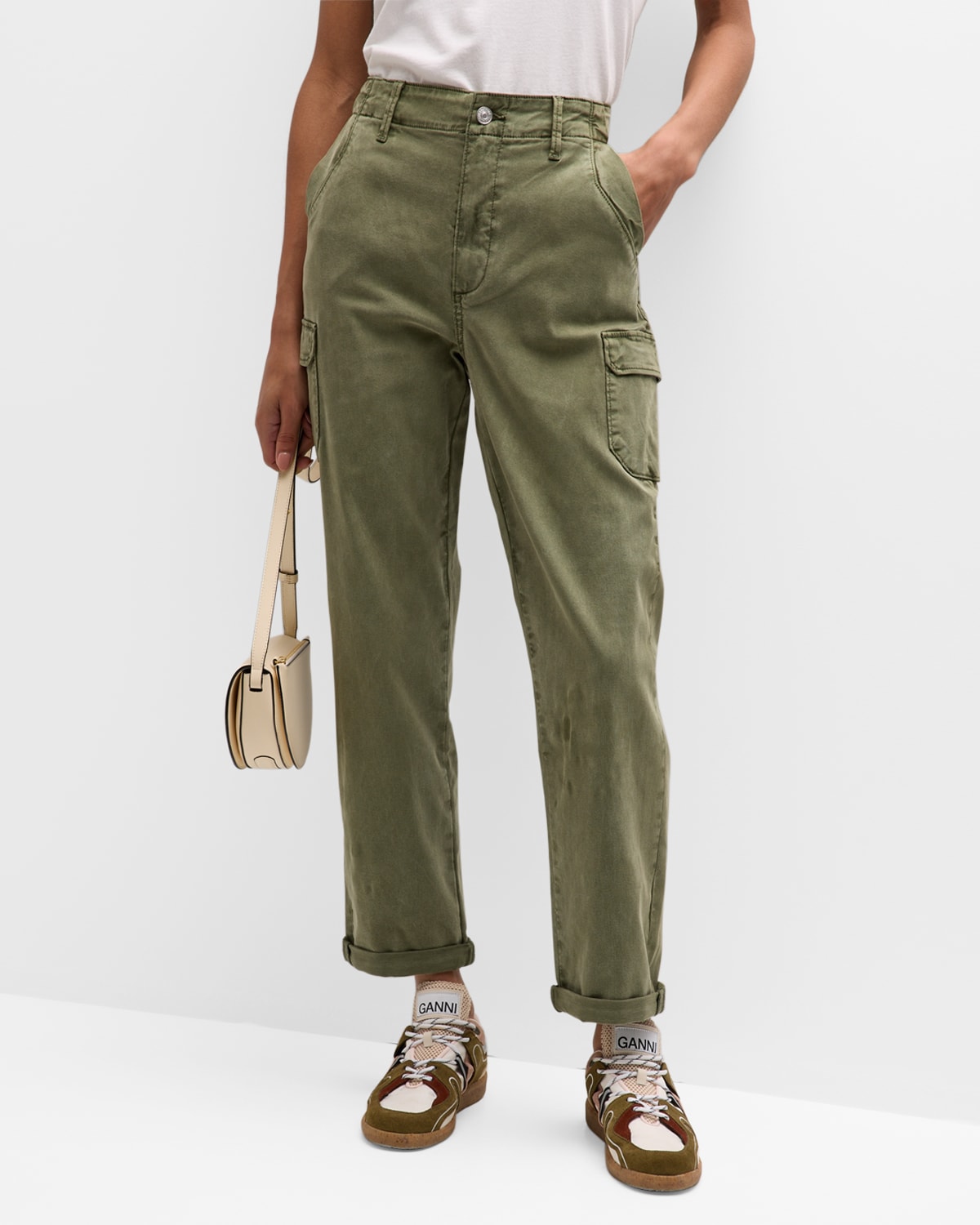 FRAME Relaxed Straight Cargo Jeans | Neiman Marcus