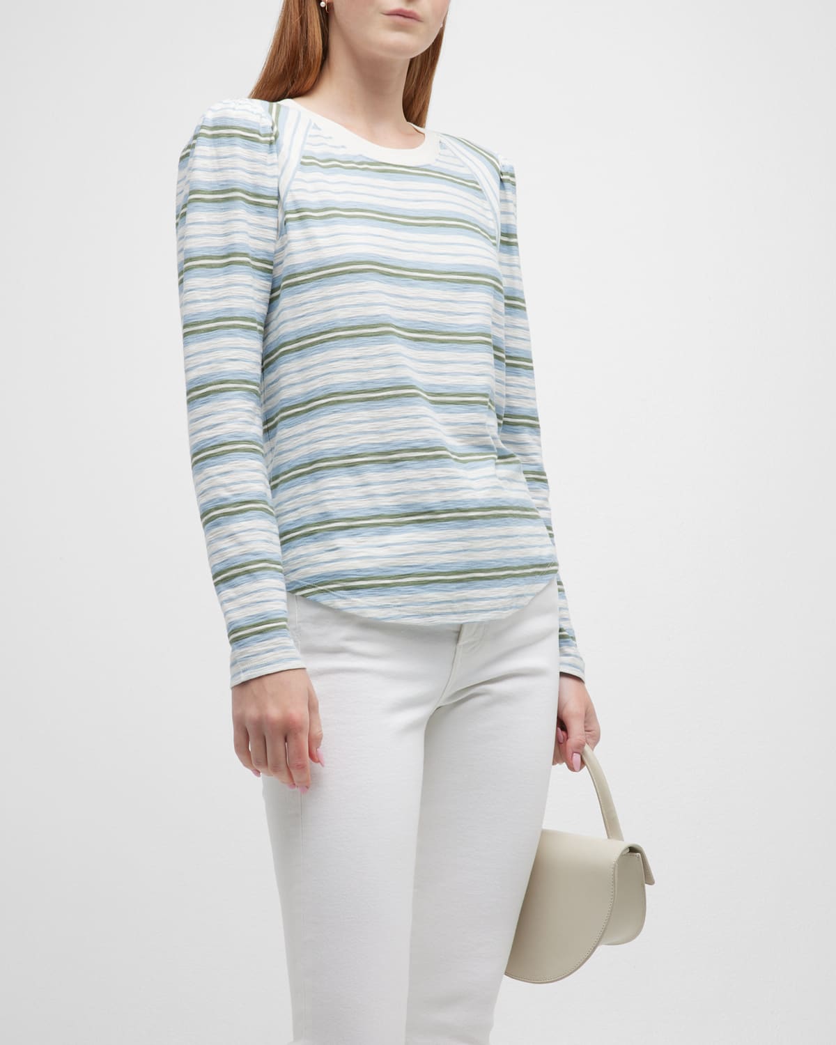 Veronica Beard Jeans Mason Striped Baseball Tee | Neiman Marcus