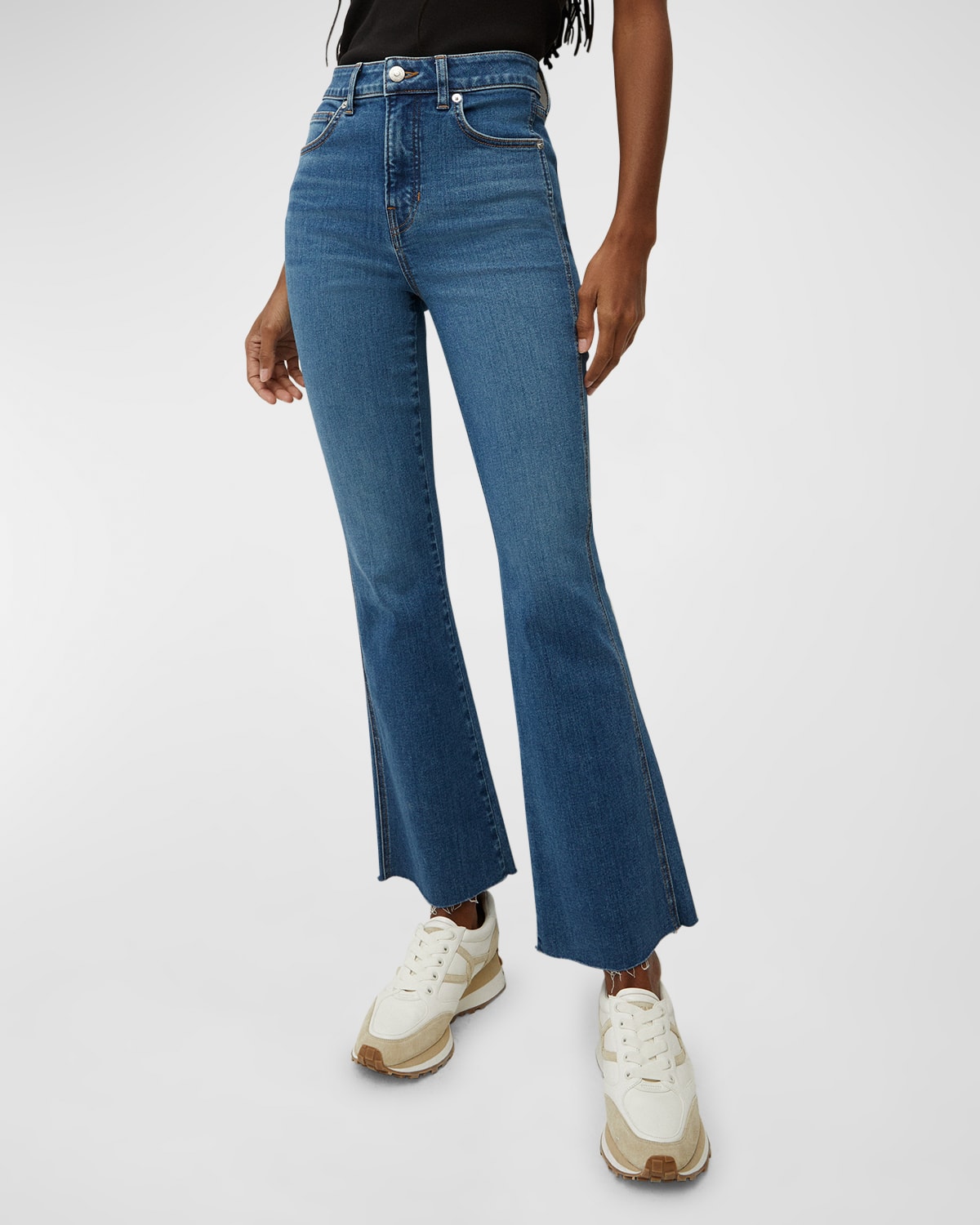 Veronica Beard Jeans Carson High Rise Ankle Flared Jeans | Neiman Marcus