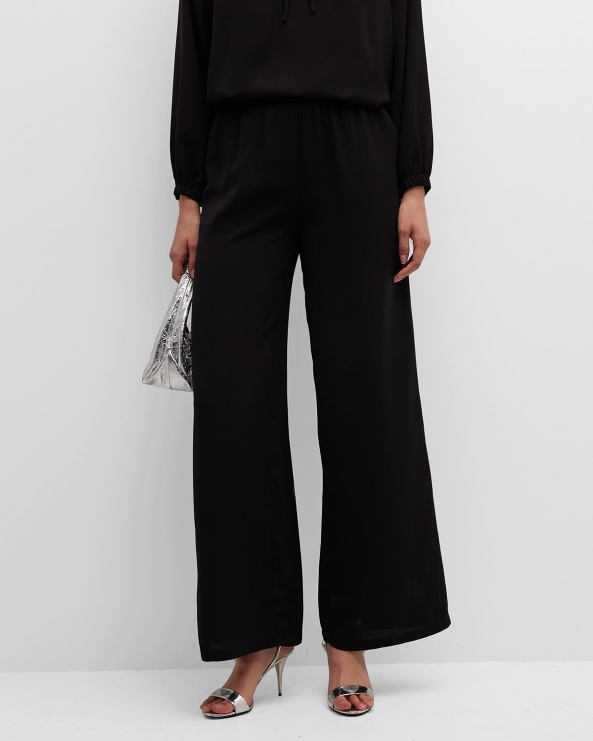 THE ROW Gala Wide-Leg Crepe Pants | Neiman Marcus