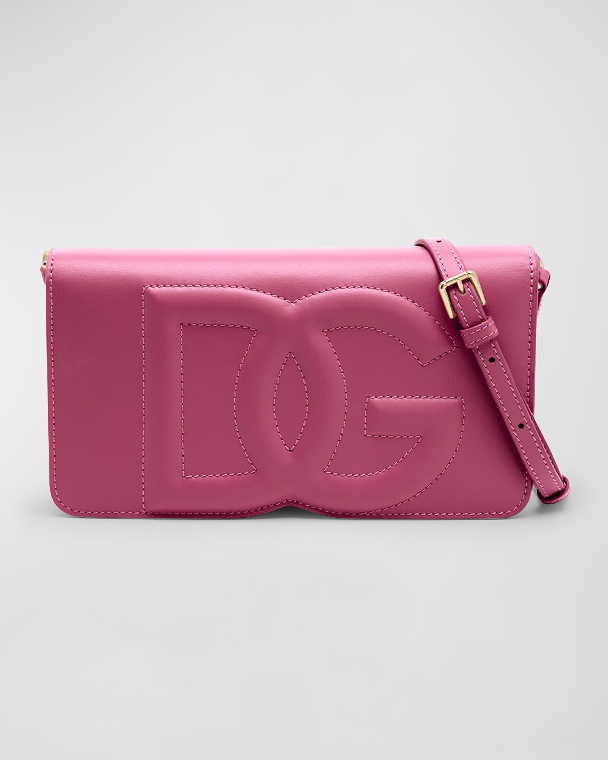 Dolce&Gabbana DG Logo Flap Leather Shoulder Bag | Neiman Marcus