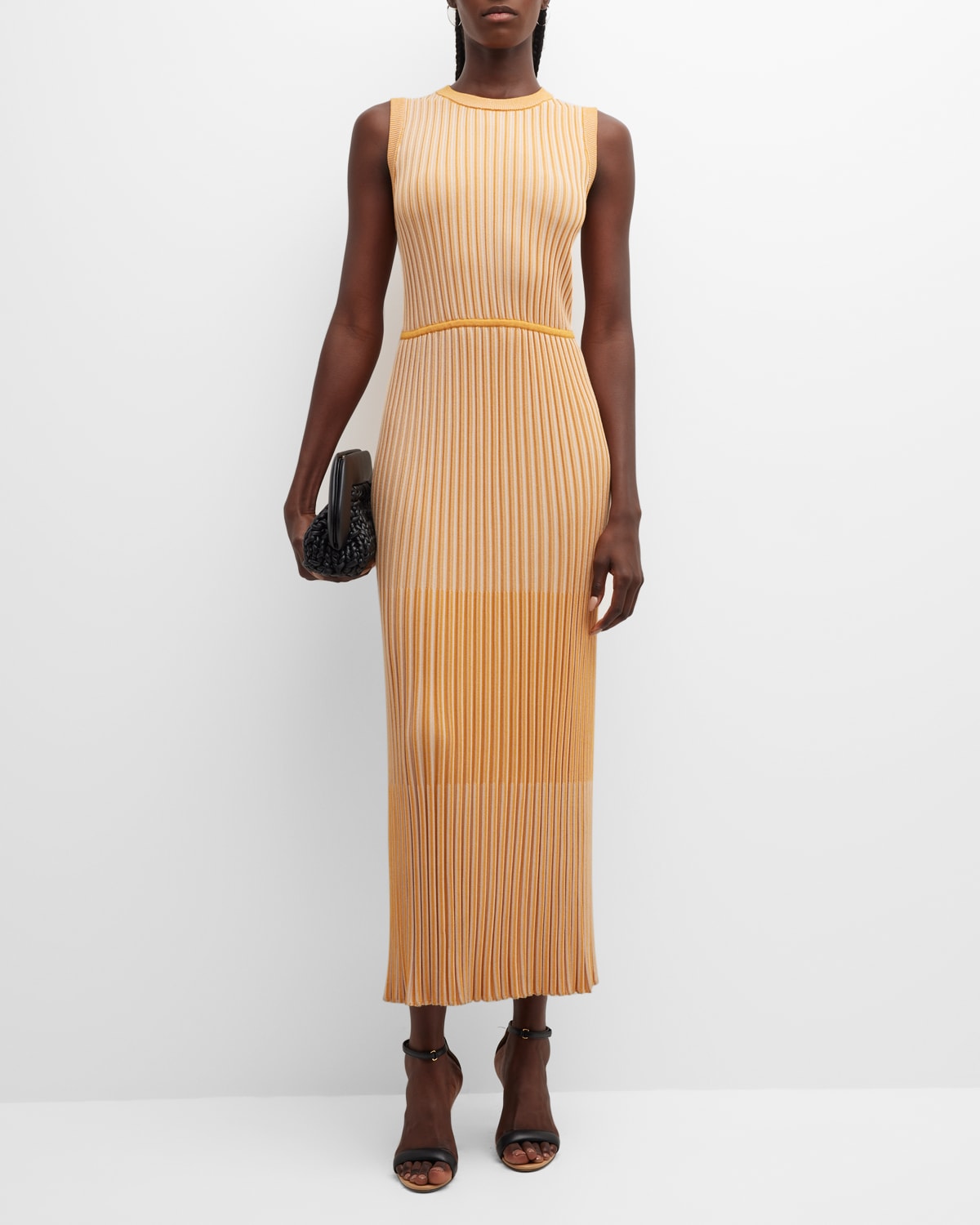 Misook Sleeveless Striped ALine Maxi Dress Neiman Marcus
