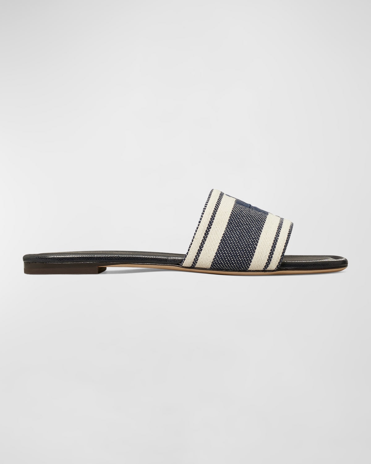 Tory Burch Double T Sport Metallic Slide Sandals Neiman Marcus