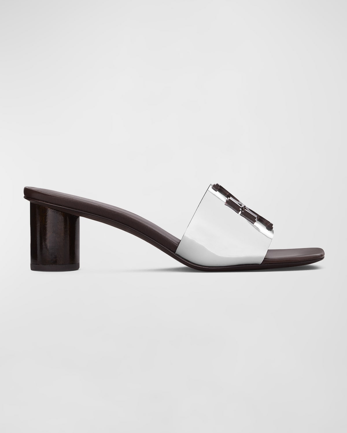 Tory Burch Ines Leather Logo Mule Sandals | Neiman Marcus