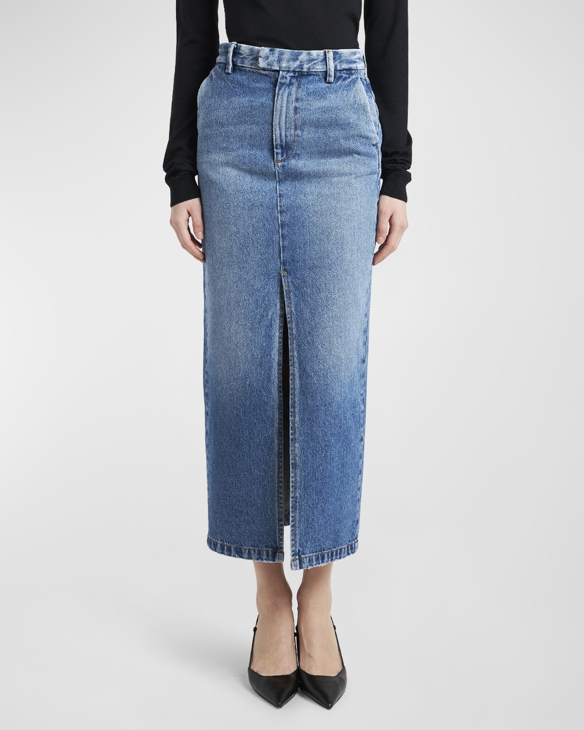 ARMARIUM Lula Virgin Wool Midi Skirt | Neiman Marcus