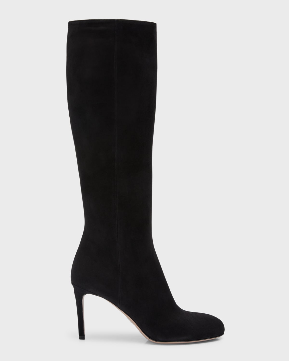 Prada Suede Block-Heel Knee Boots | Neiman Marcus