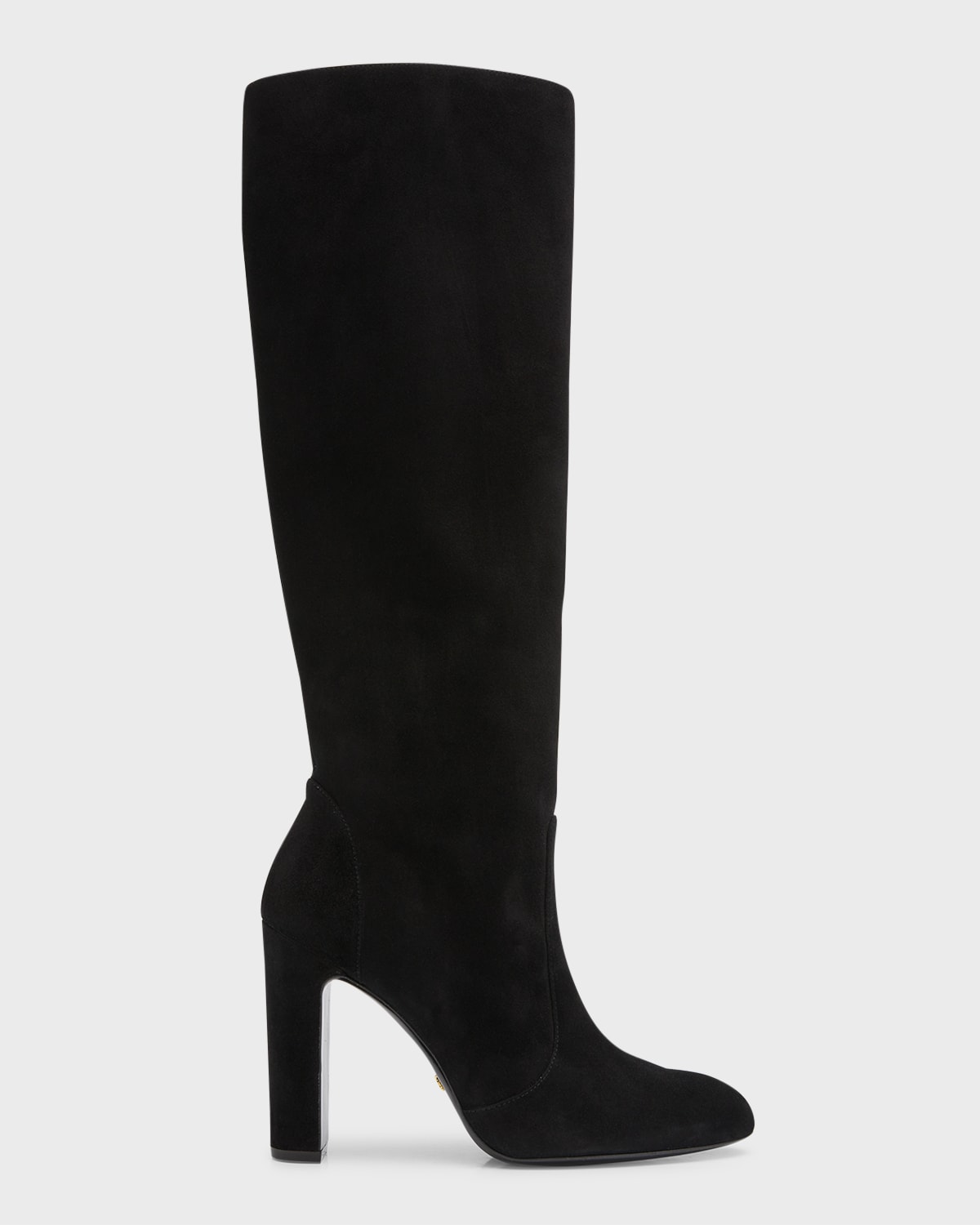 Stuart Weitzman Vida Suede Block-Heel Knee Boots | Neiman Marcus