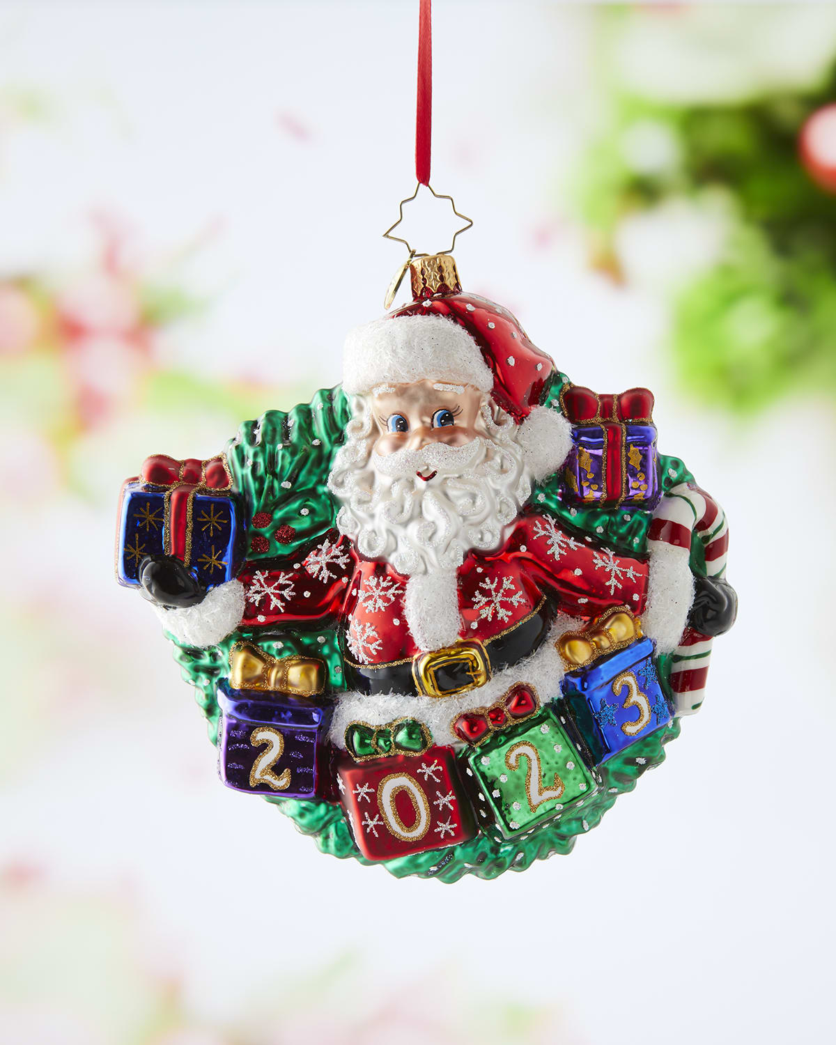 Christopher Radko Vroom Vroom Santa 2023 Christmas Ornament | Neiman Marcus