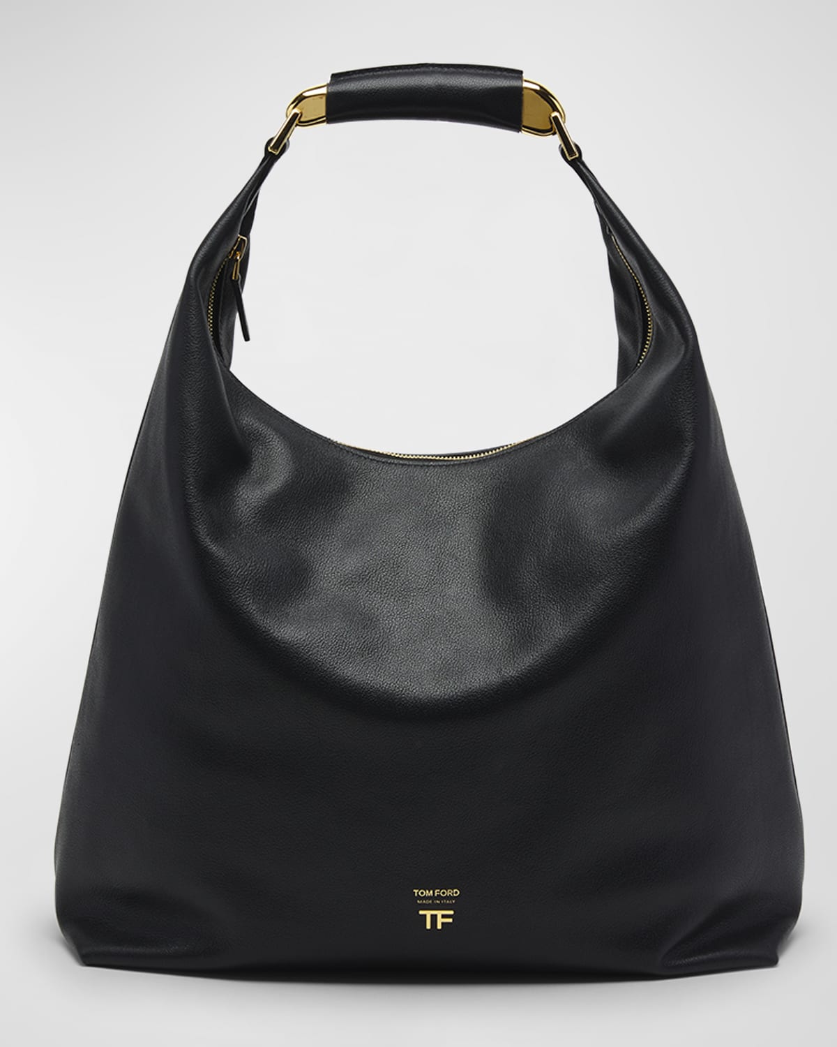 TOM FORD Mini TF Grain Leather Hobo Bag | Neiman Marcus