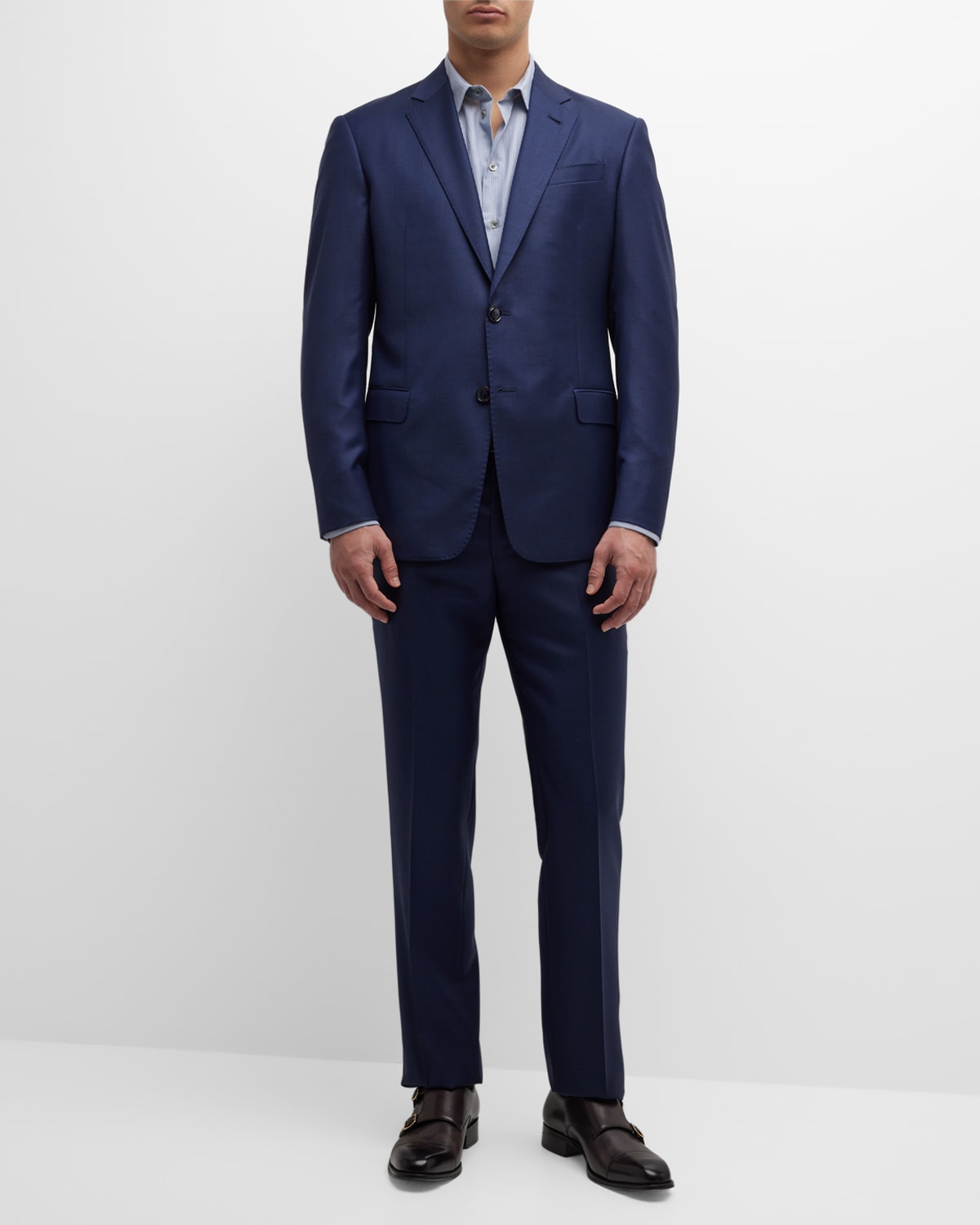 Giorgio Armani Men's Textured Wool Suit | Neiman Marcus