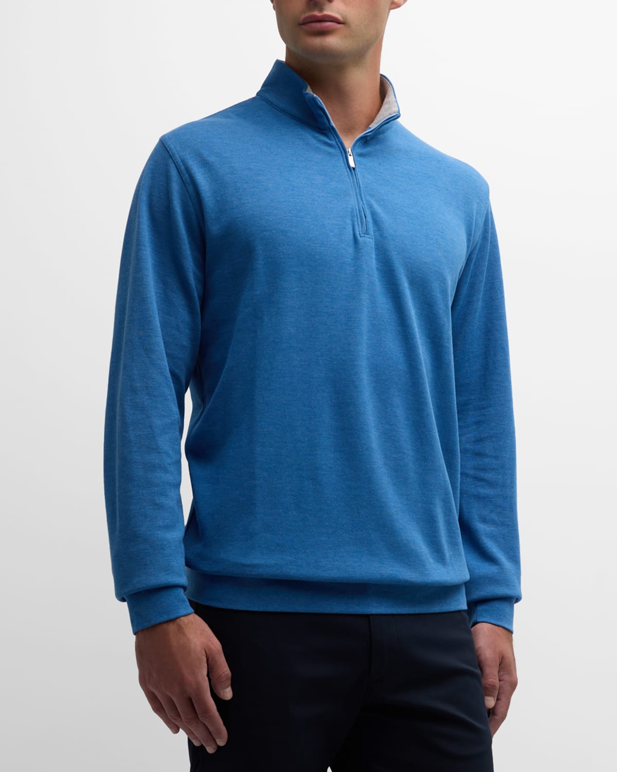 Peter Millar Stretch Terry Quarter Zip Popover, Youth