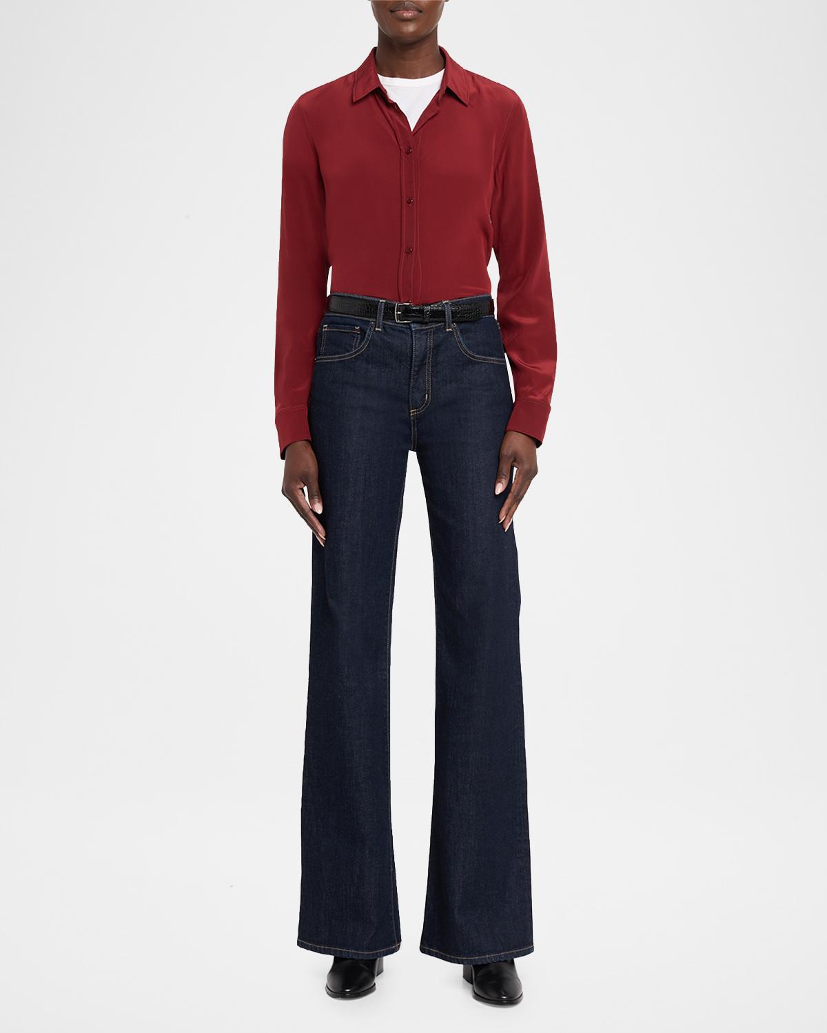 Gaia Silk Button-Front Shirt - thumbnail 2
