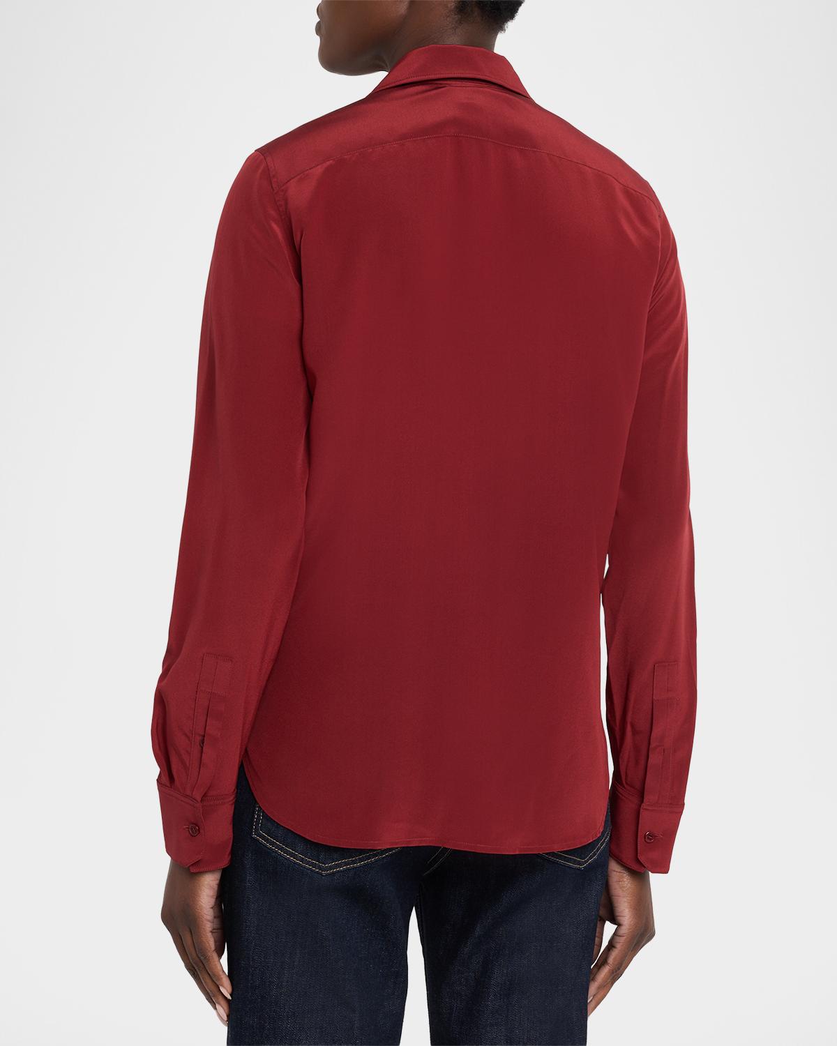 Gaia Silk Button-Front Shirt - thumbnail 3