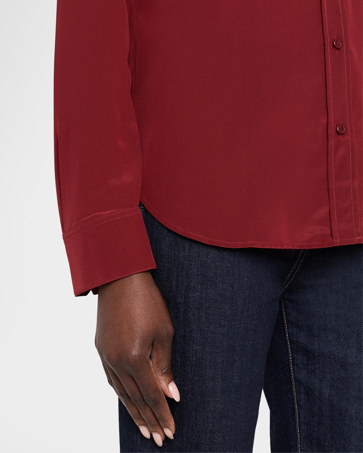 Gaia Silk Button-Front Shirt - thumbnail 5