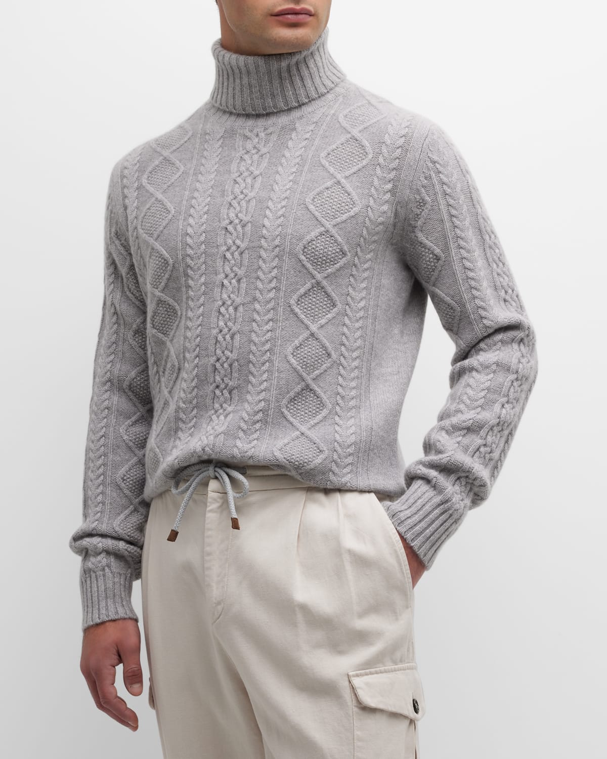 Neiman Marcus Cashmere Collection Men's Cashmere Knit Full-Zip Sweater ...