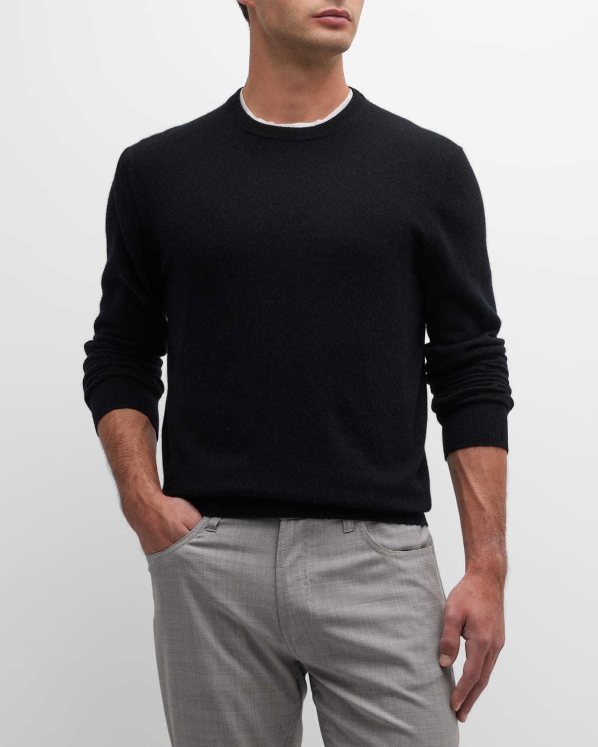 Neiman Marcus Cashmere Collection Men's Cashmere V-Neck Sweater ...