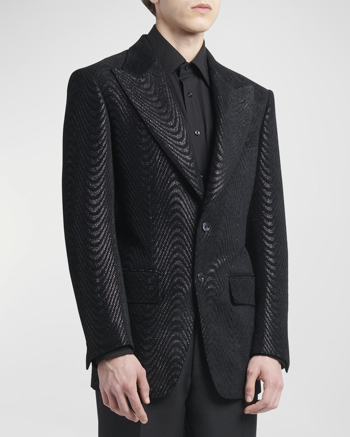 TOM FORD Men's Cooper Lurex Leopard Jacquard Evening Jacket | Neiman Marcus