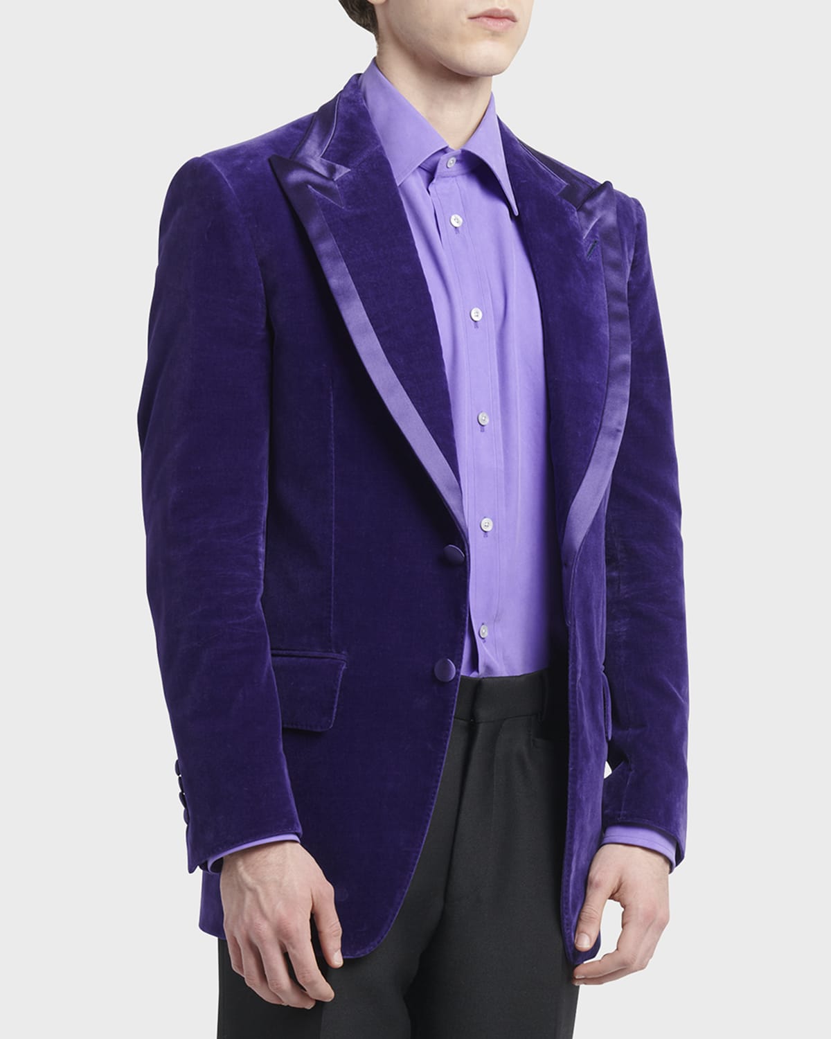 TOM FORD Men's Wool-Silk Velvet Cocktail Jacket | Neiman Marcus