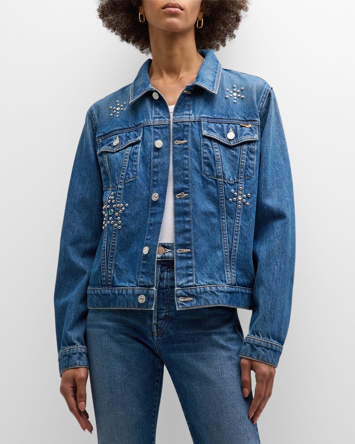 MOTHER The Out Of Pocket Denim Jacket Neiman Marcus