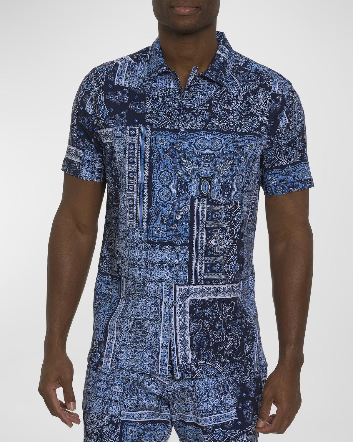Robert Graham Men's Olian Short-Sleeve Shirt | Neiman Marcus