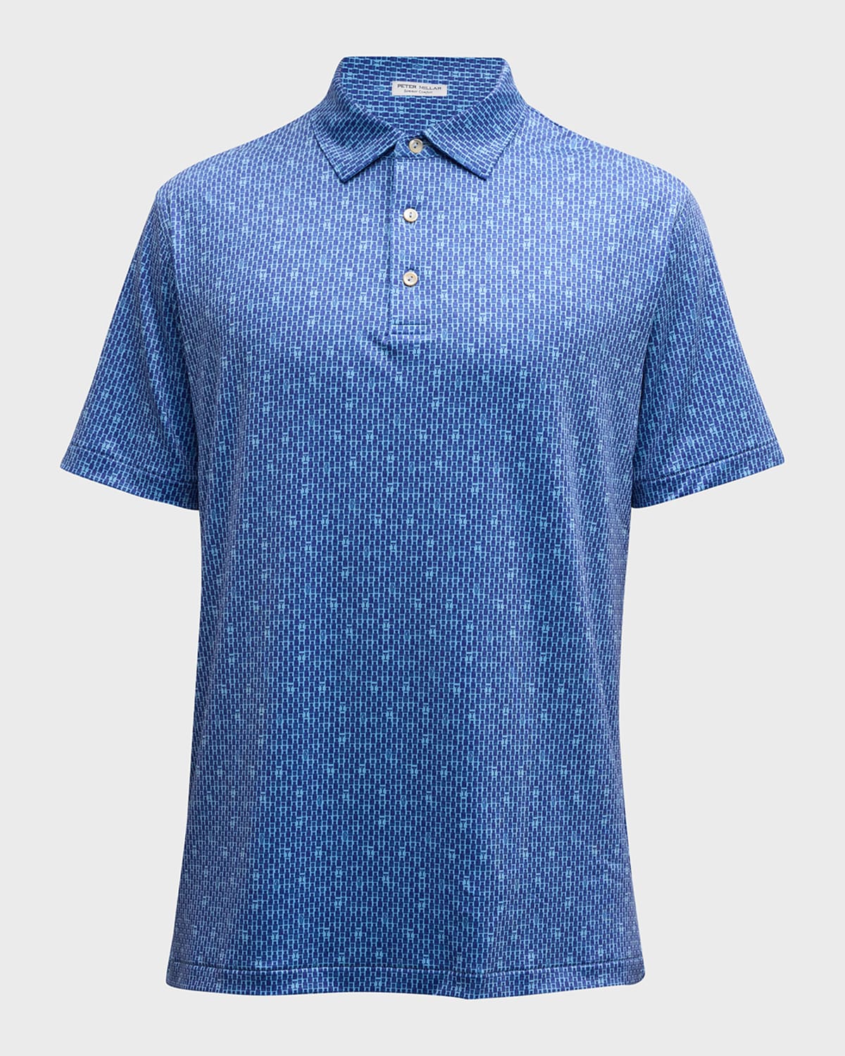 Peter Millar Men's Featherweight Martinis Performance Polo Shirt - Seaflower