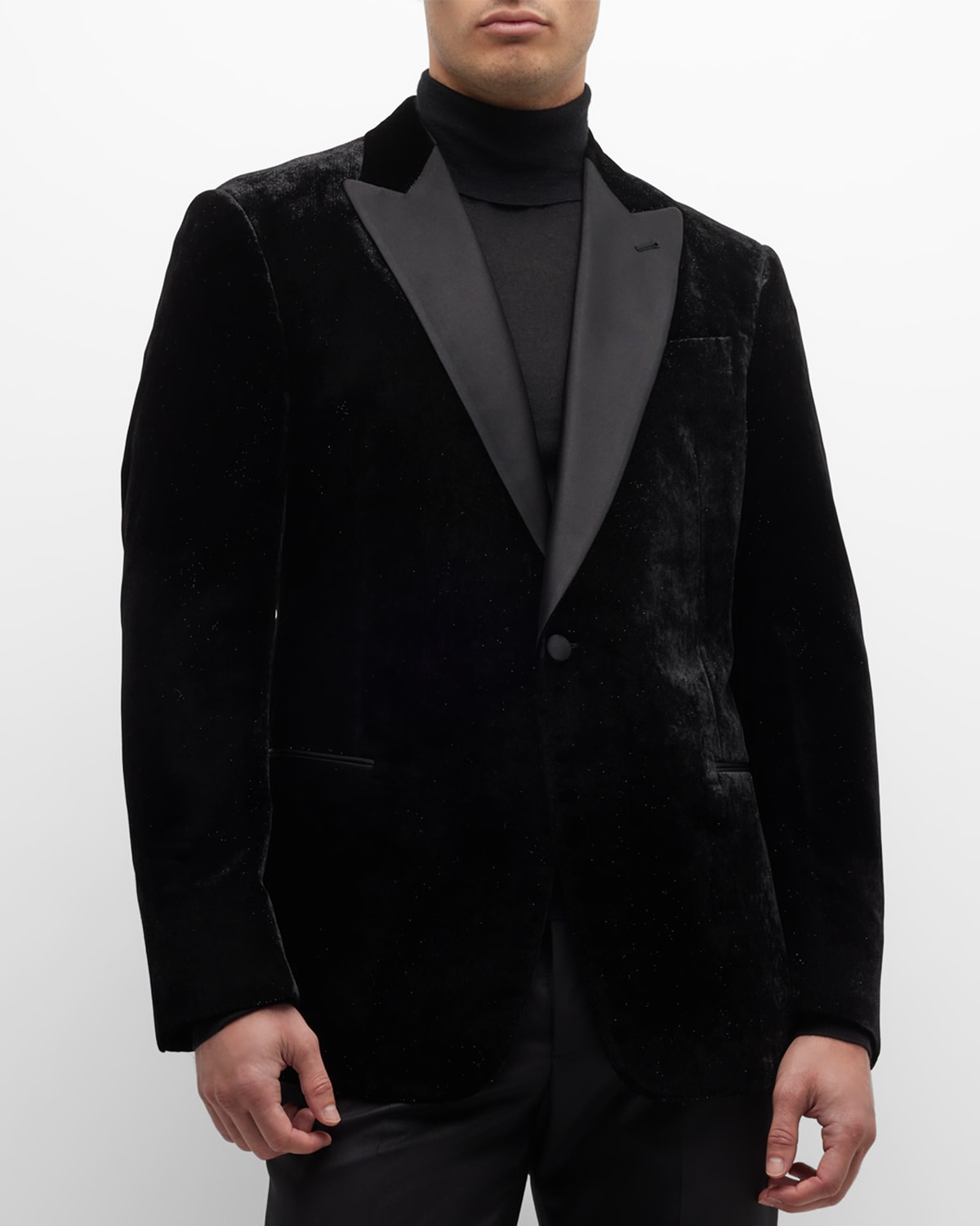 Giorgio Armani Men's Velvet Shawl Dinner Jacket | Neiman Marcus