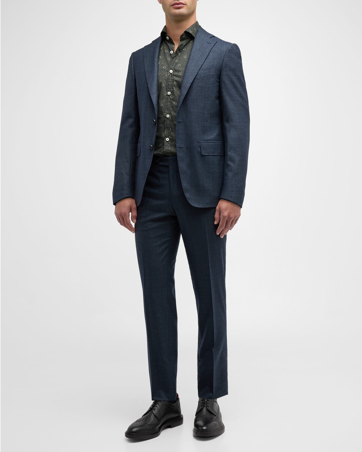 Canali Men's Plaid Wool Suit | Neiman Marcus