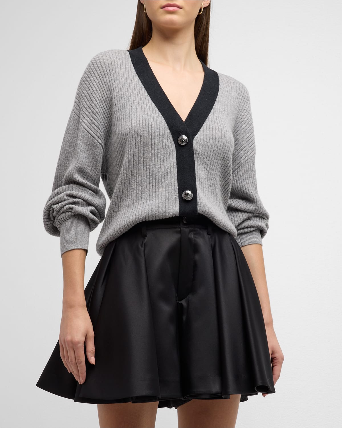 Ailany Confetti Rib Knit Long Sleeve Cardigan