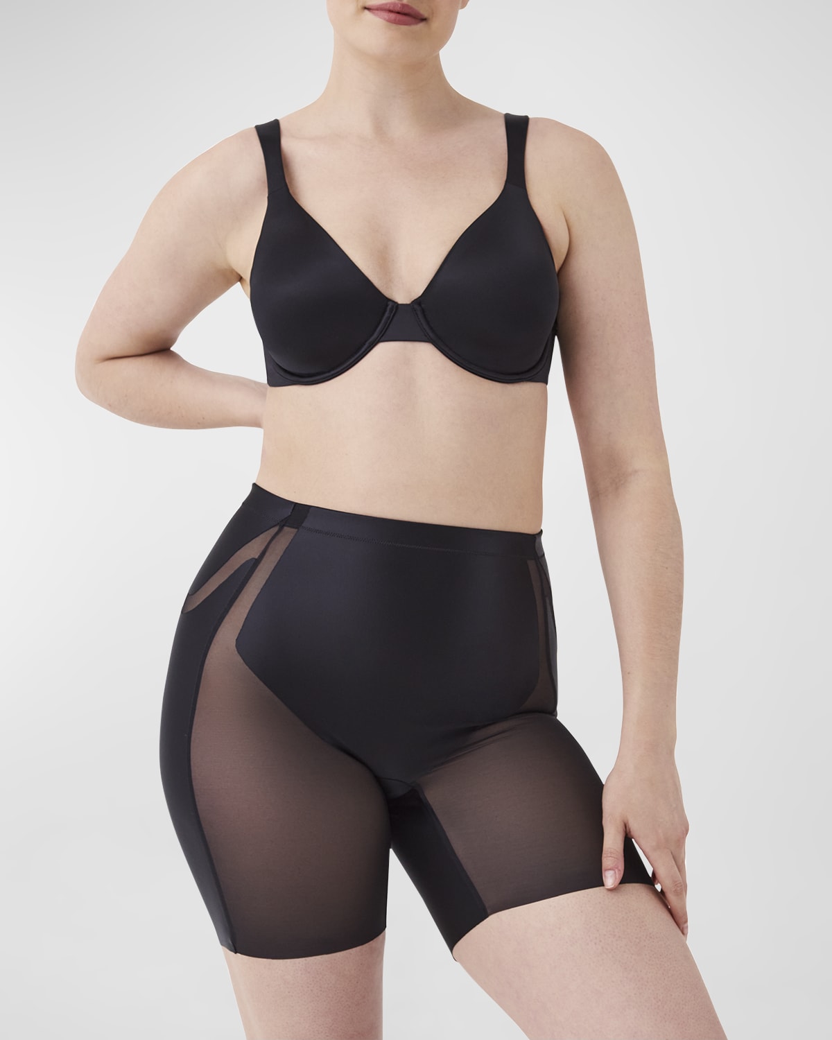 High Rise Mid Length Shorts