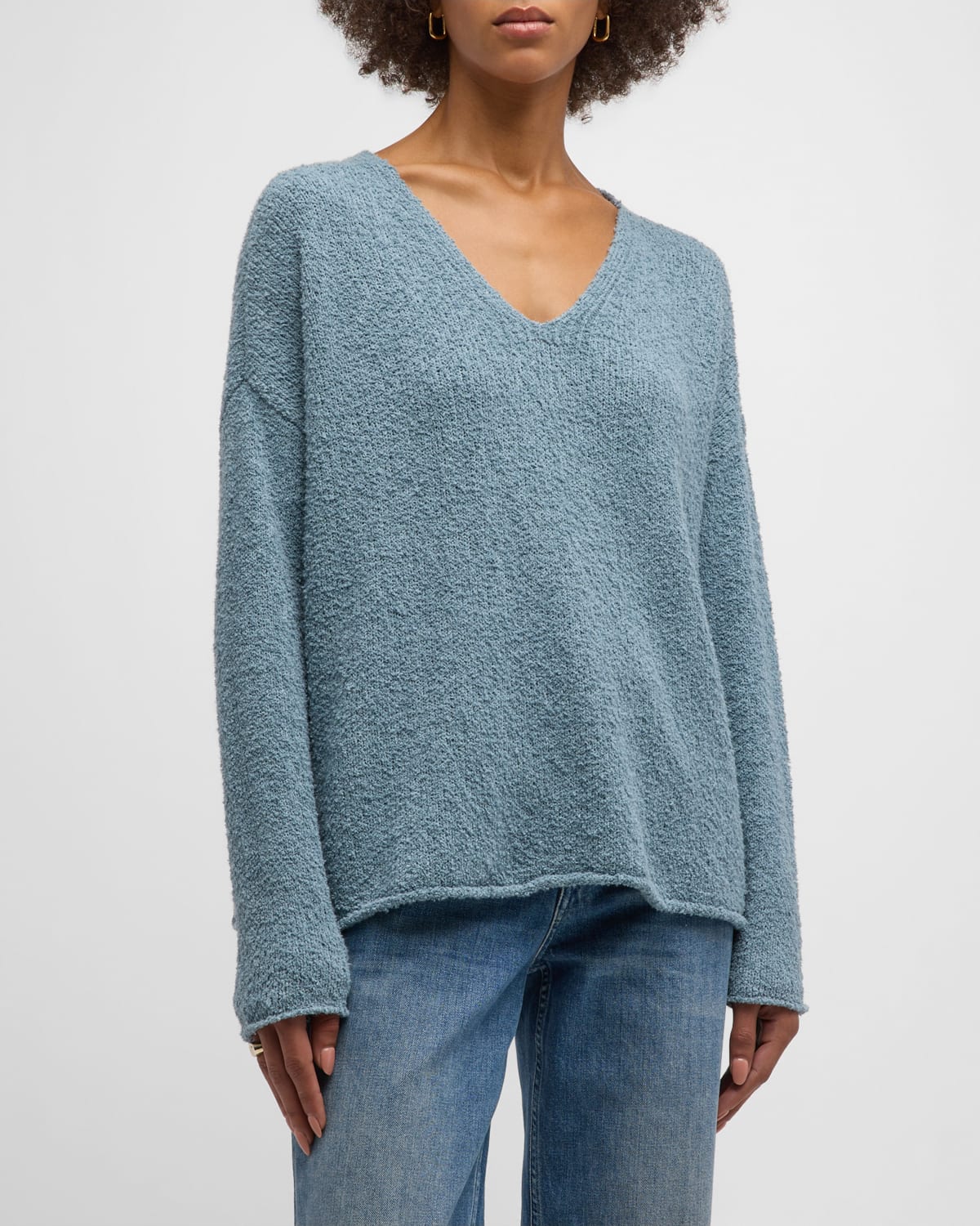 Eileen Fisher Missy Organic Cotton Chenille Turtleneck Sweater | Neiman ...