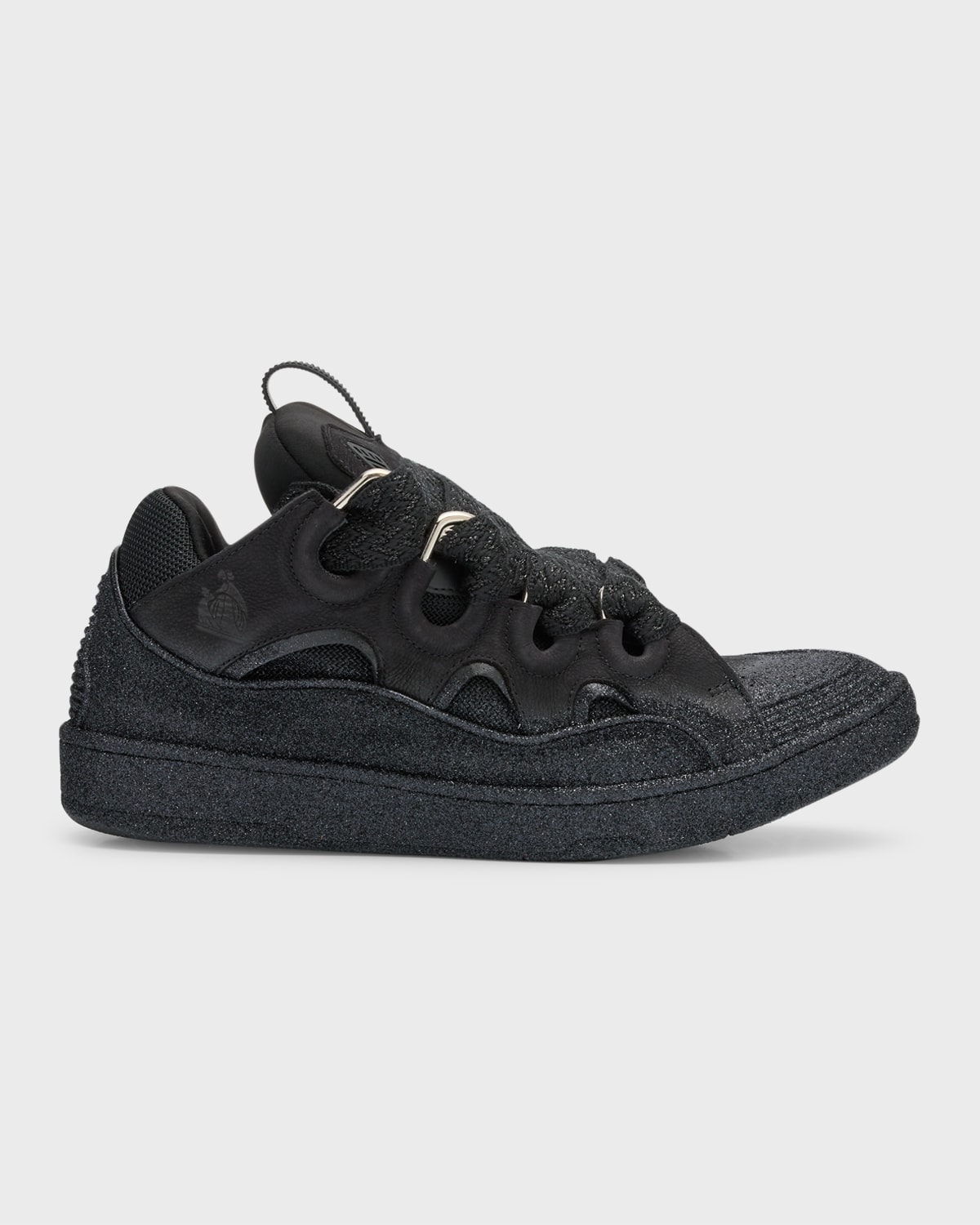 Lanvin Gray Leather Low Top Sneakers