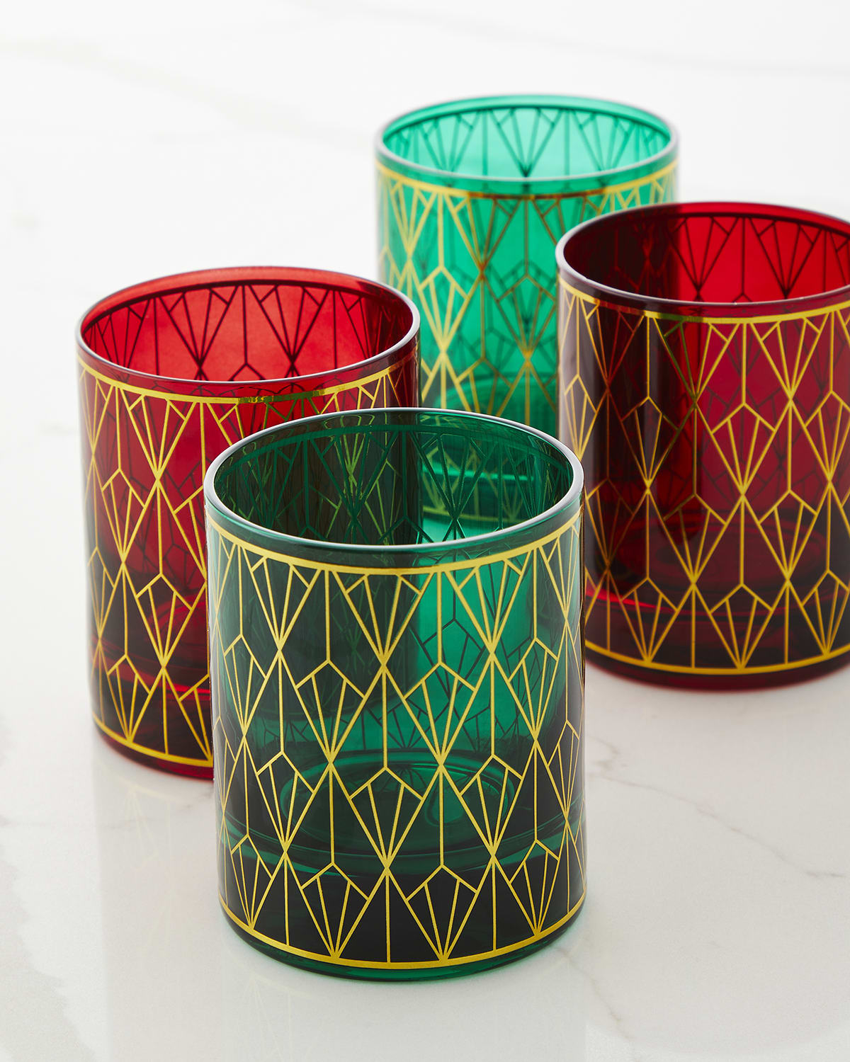 Baccarat Dallas Assorted Double OldFashioned Glasses, Set of 4