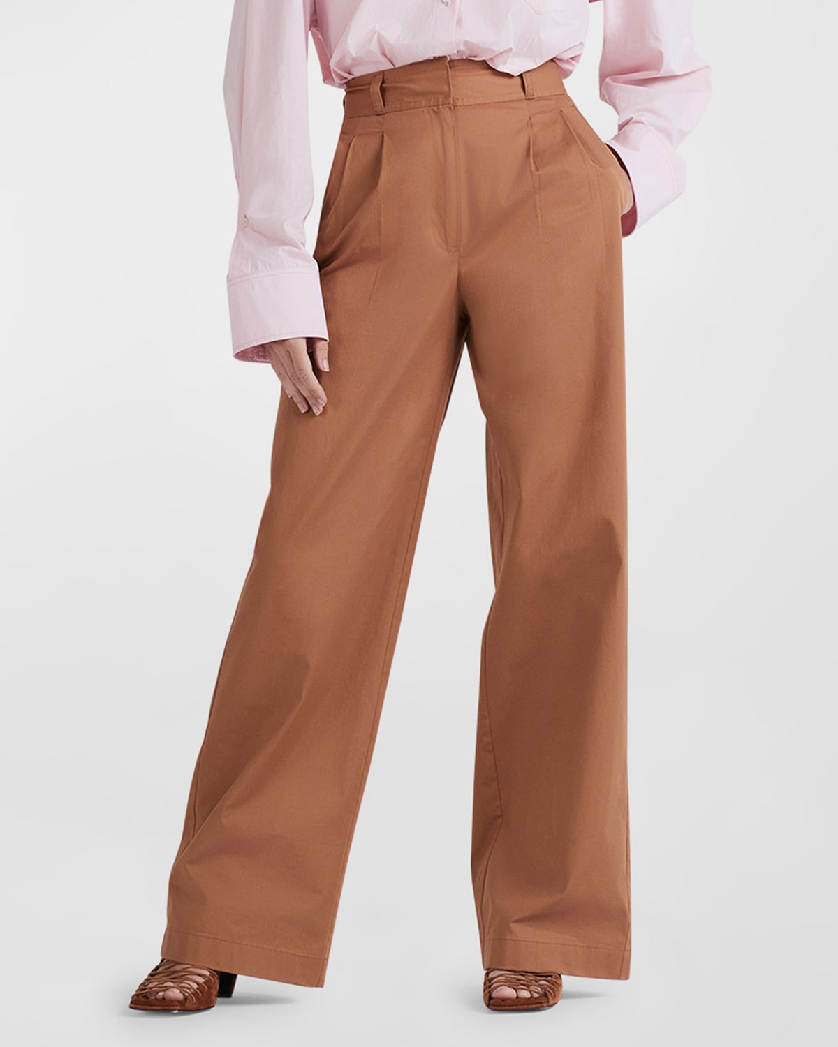 Derek Lam 10 Crosby Baxter Pleated Wide-Leg Pants | Neiman Marcus