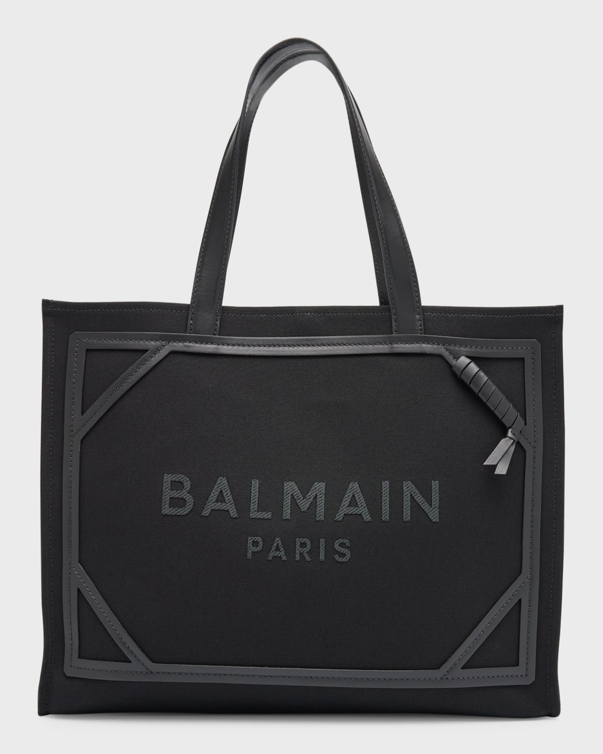 Balmain B Army Large Grocery Canvas Tote Bag | Neiman Marcus